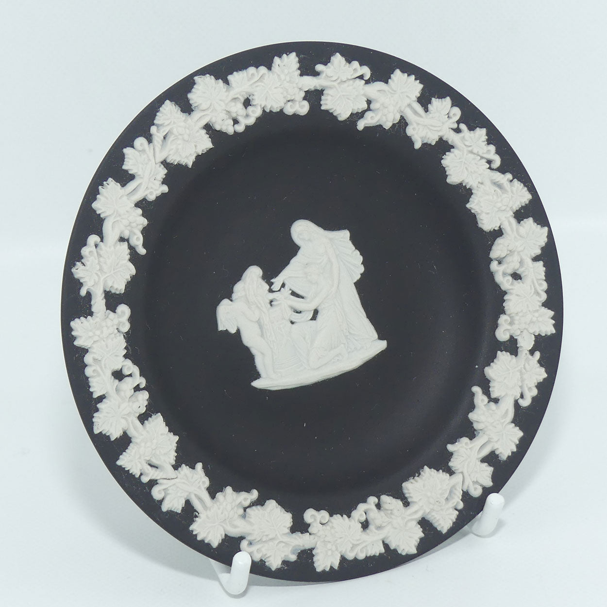 Wedgwood Jasper | White on Black | Cupid as Oracle plate #2