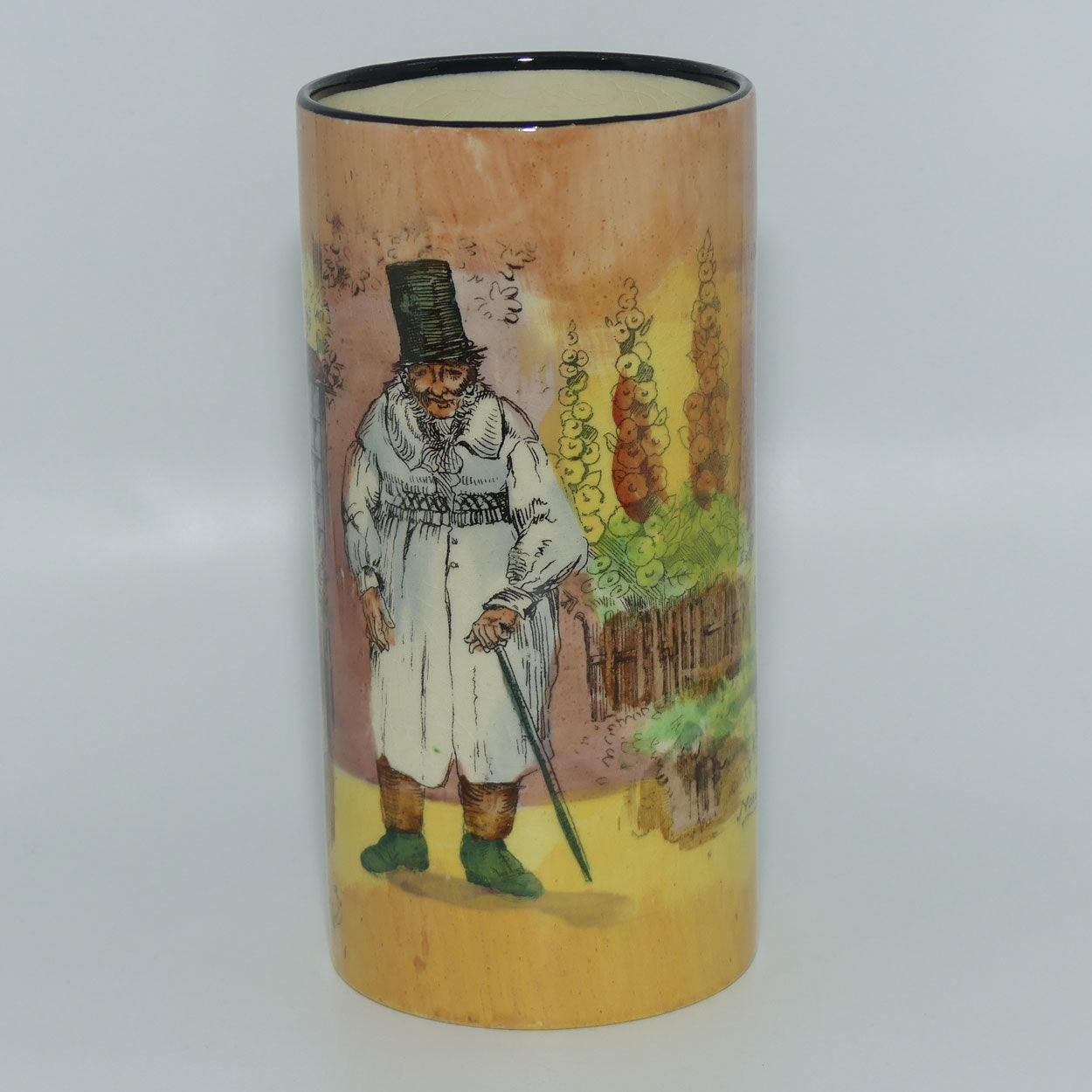 Royal Doulton Gaffers D4210 tall cylinder vase | utensil tidy