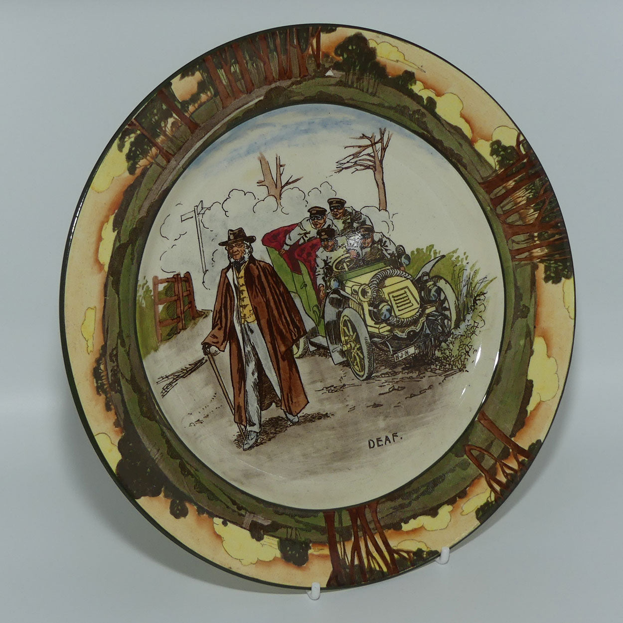 Royal Doulton Early Motoring plate D2406 Scene 2: Deaf