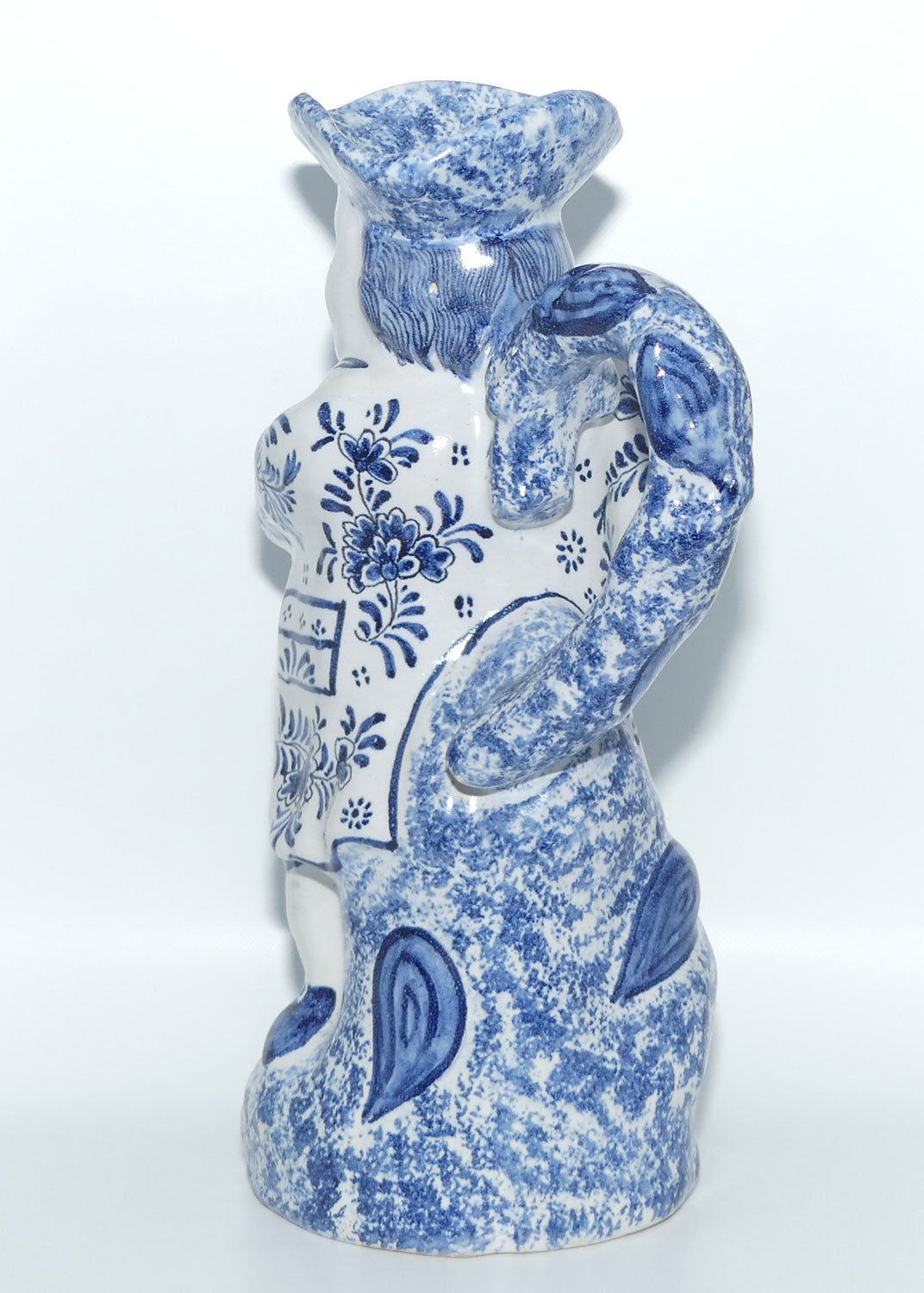 Hand Painted 19th Cent Blue and White Tin Glaze Delftware toby jug | Man Standing