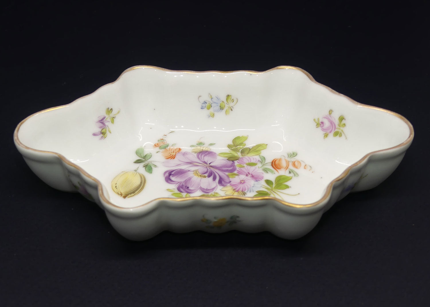 dresden-germany-hand-painted-floral-sprays-dish-with-fluted-shape