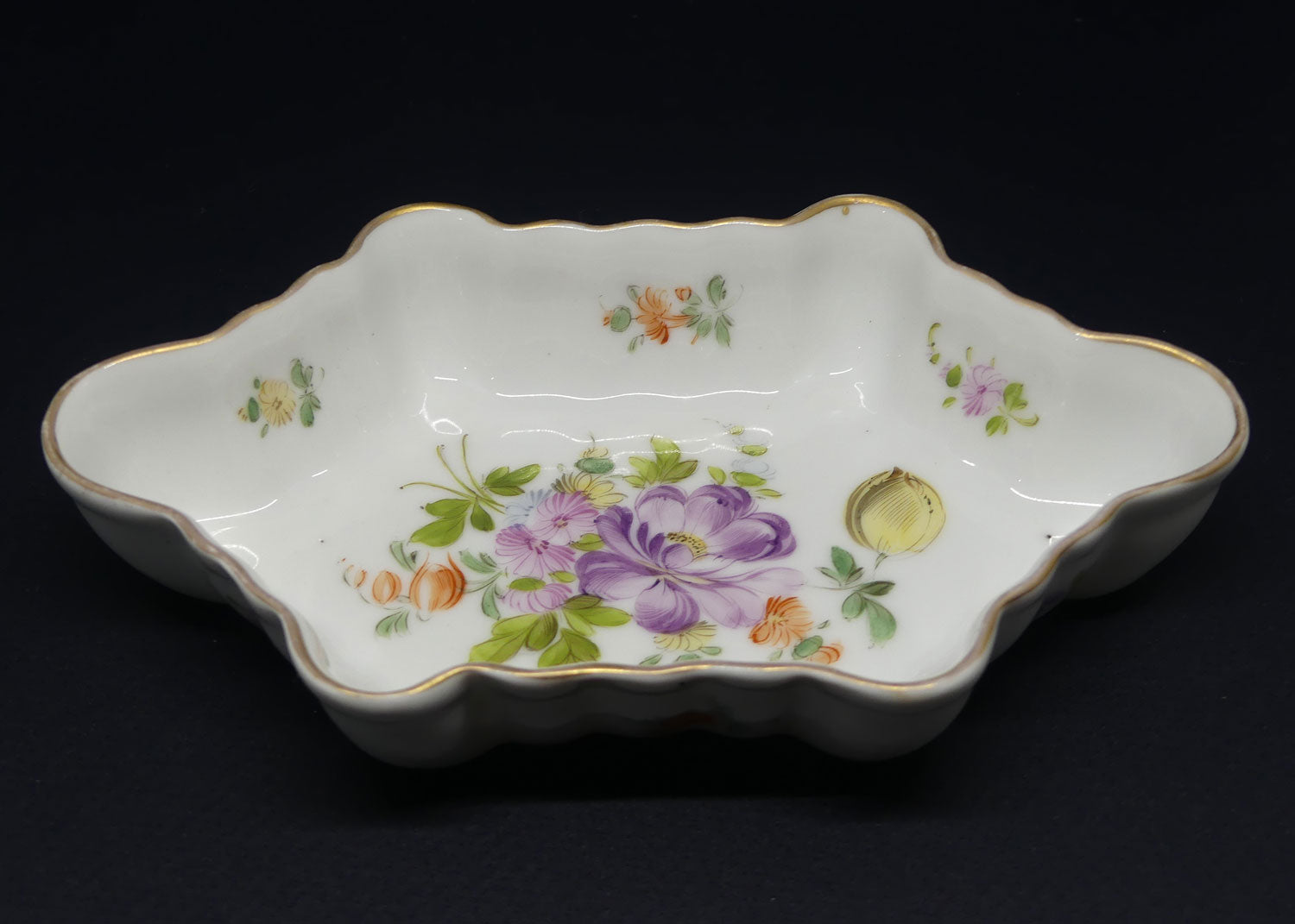dresden-germany-hand-painted-floral-sprays-dish-with-fluted-shape