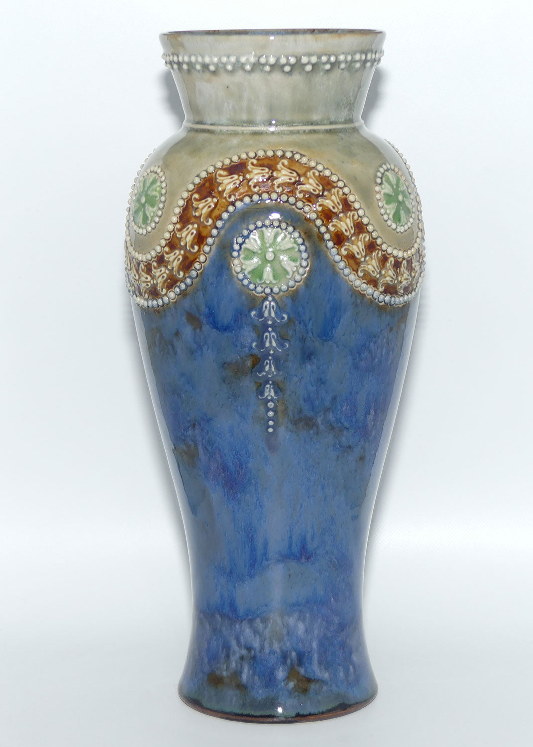 royal-doulton-stoneware-drip-glaze-vase-with-applied-beads-and-floral-decor-ethel-beard