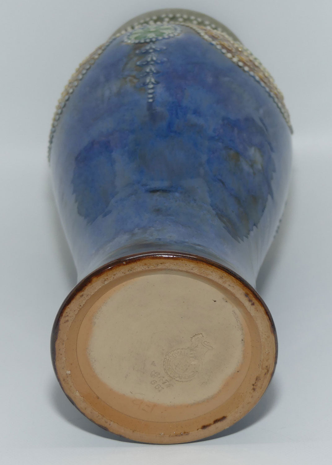 royal-doulton-stoneware-drip-glaze-vase-with-applied-beads-and-floral-decor-ethel-beard