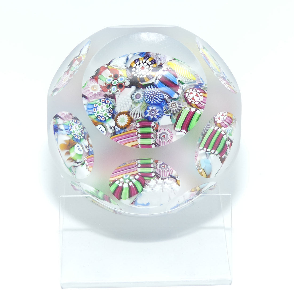 John Deacons Scotland Complex Scramble small paperweight | Sandblasted and Facetted