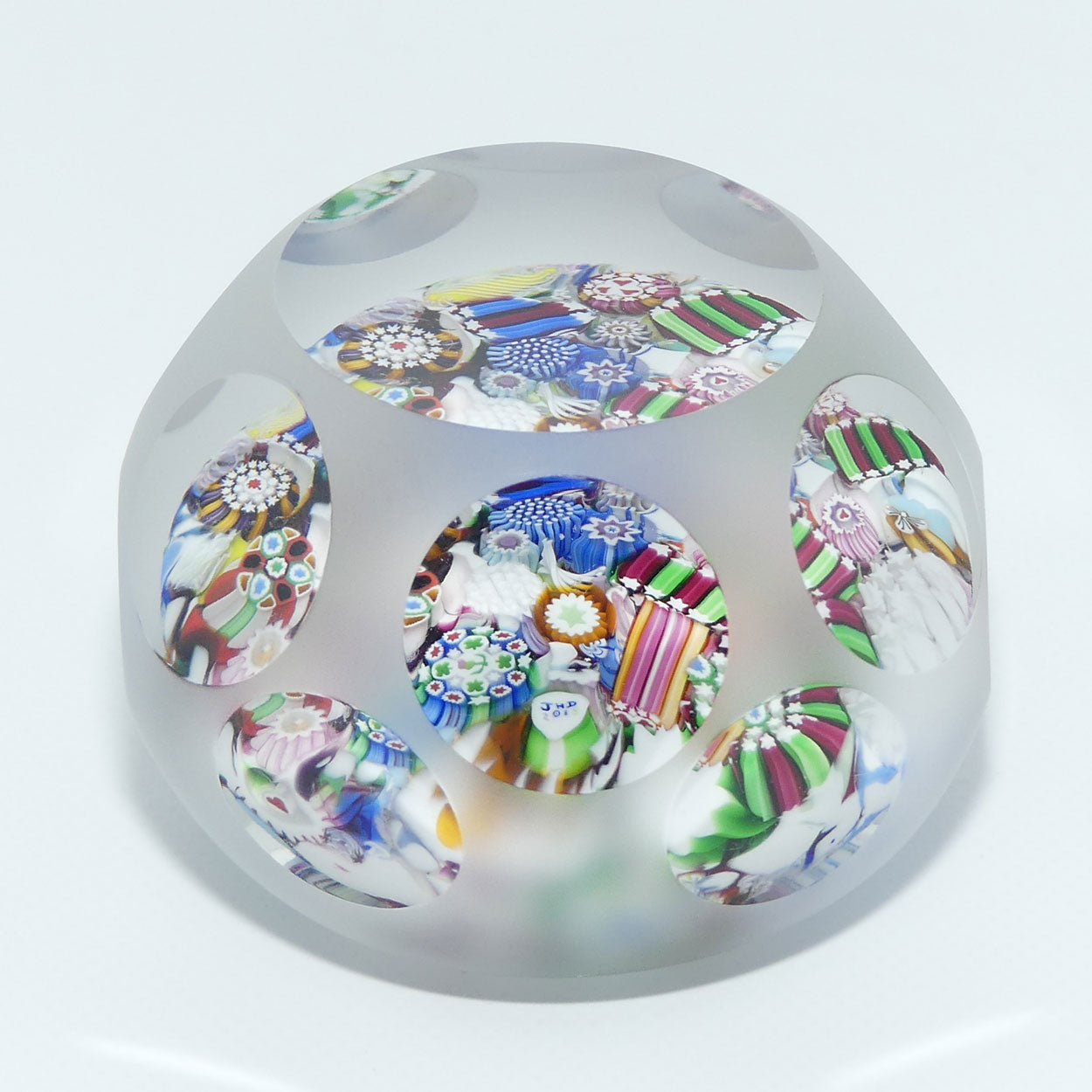 John Deacons Scotland Complex Scramble small paperweight | Sandblasted and Facetted