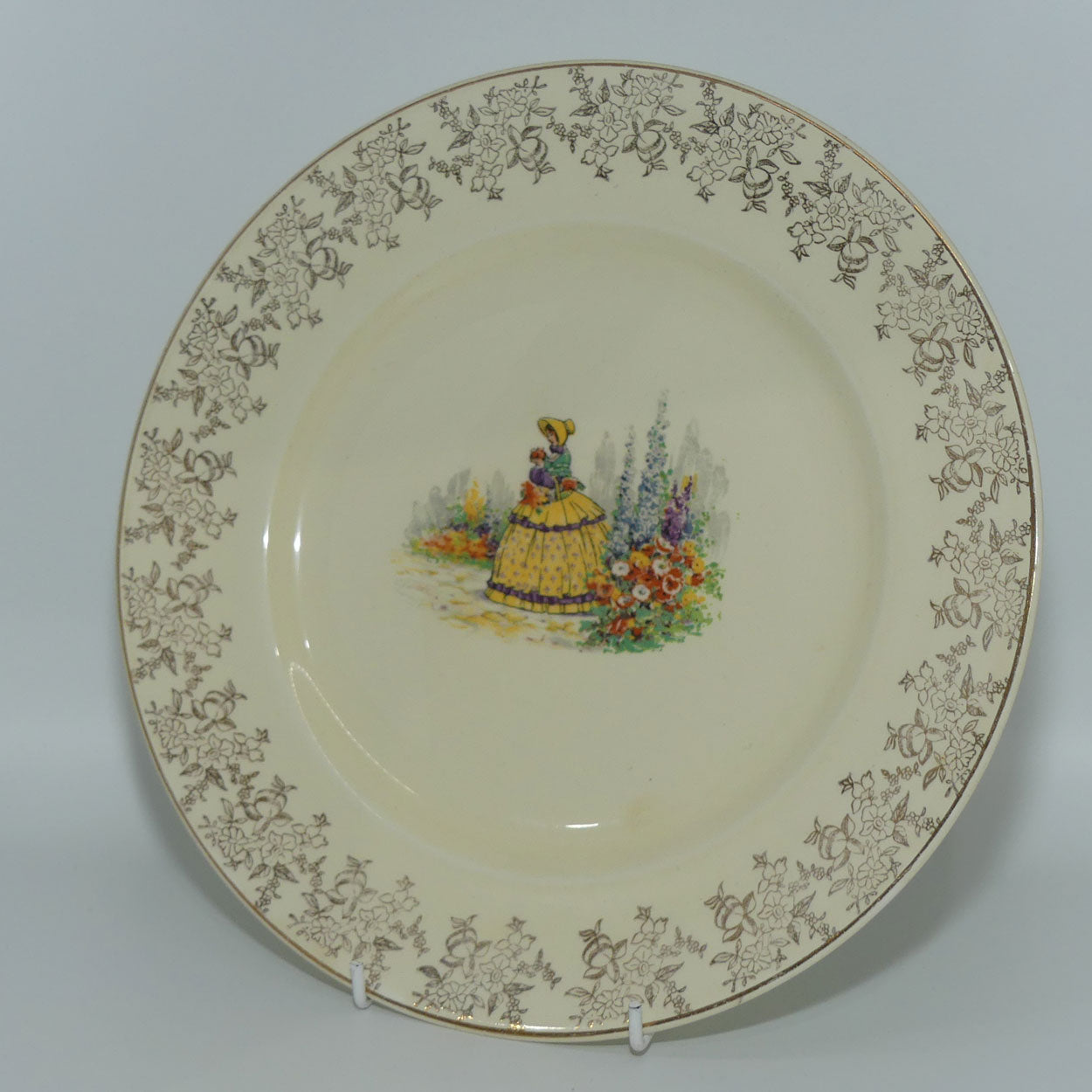falcon-ware-crinoline-lady-and-gilt-floral-plate