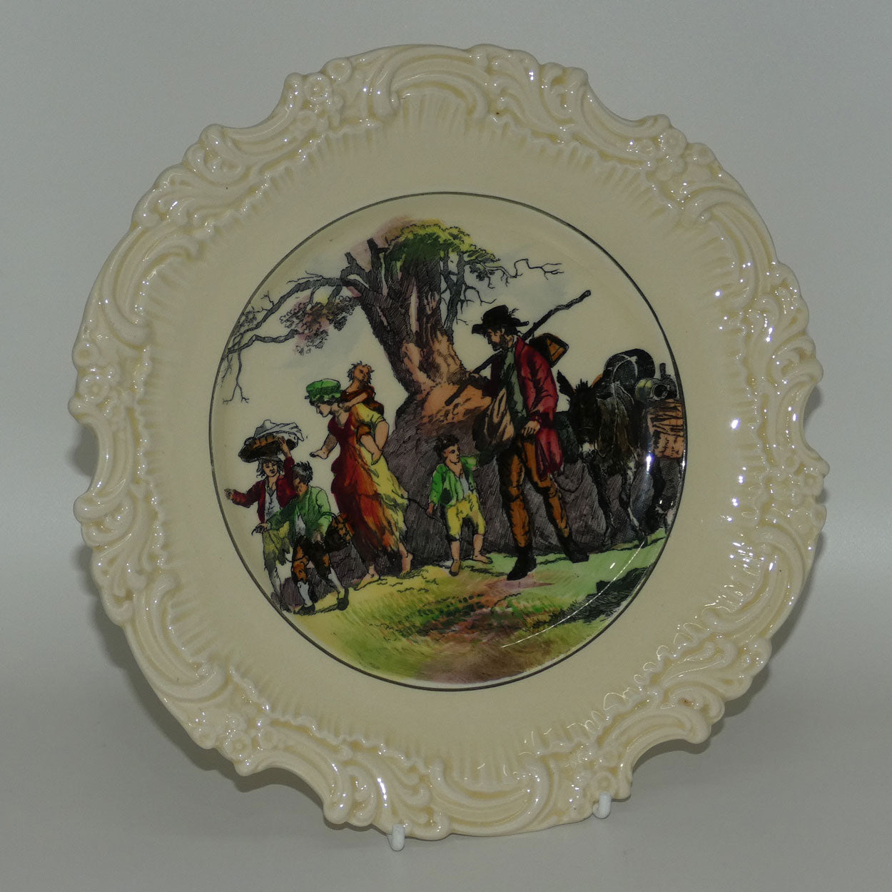royal-doulton-gleaners-and-gypsies-figured-fancy-border-plate-d5003
