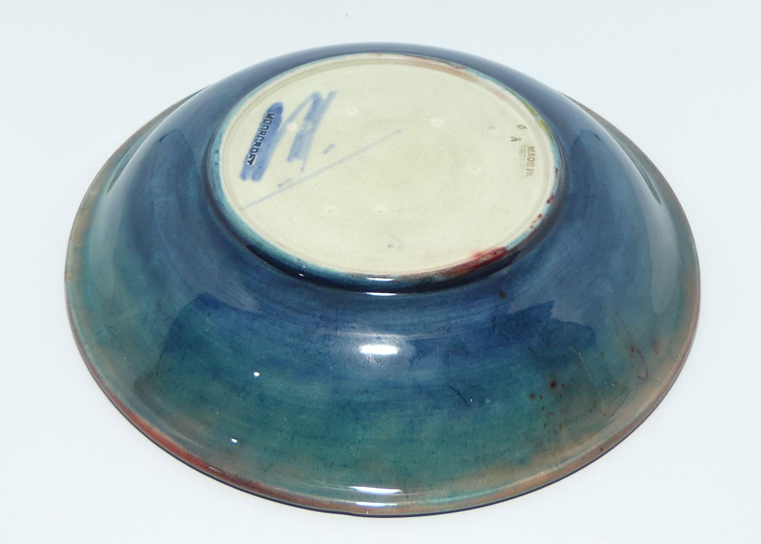 William Moorcroft Flambe Leaves and Fruit shallow bowl | Flambe Tints