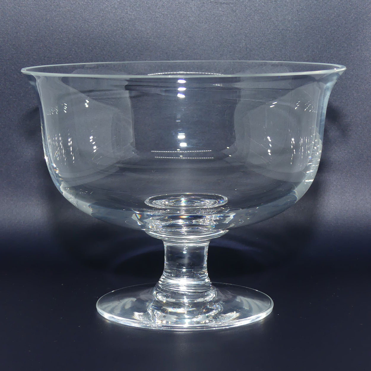 Vintage Dartington Crystal | Frank Thrower design | Large Footed Fruit Bowl