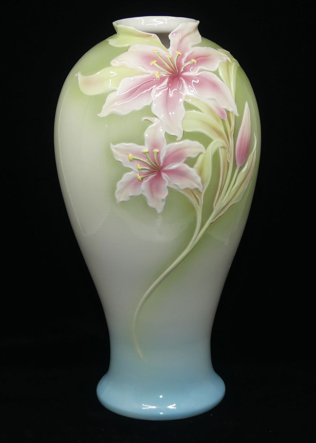 franz-porcelain-floral-very-tall-vase-36-5cm-lily-1