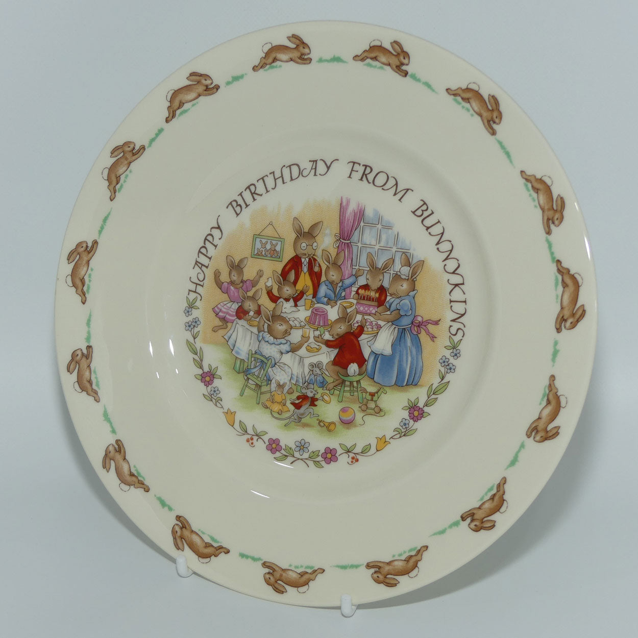 Royal Doulton Bunnykins Tableware Happy Birthday from Bunnykins plate | 20cm