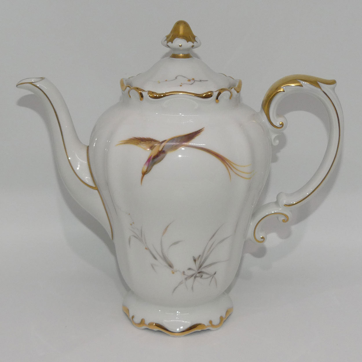 Heinrich and Co Selb Bavaria Germany Bird pattern coffee pot