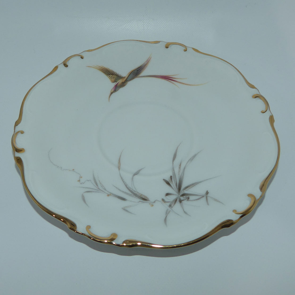 heinrich-and-co-selb-bavaria-bird-pattern-tall-cream-jug