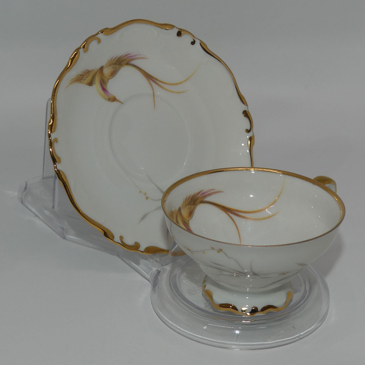 heinrich-and-co-selb-bavaria-bird-pattern-demi-tasse-duo