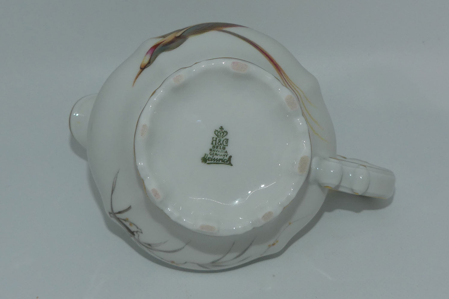 heinrich-and-co-selb-bavaria-bird-pattern-milk-jug-and-sugar-bowl