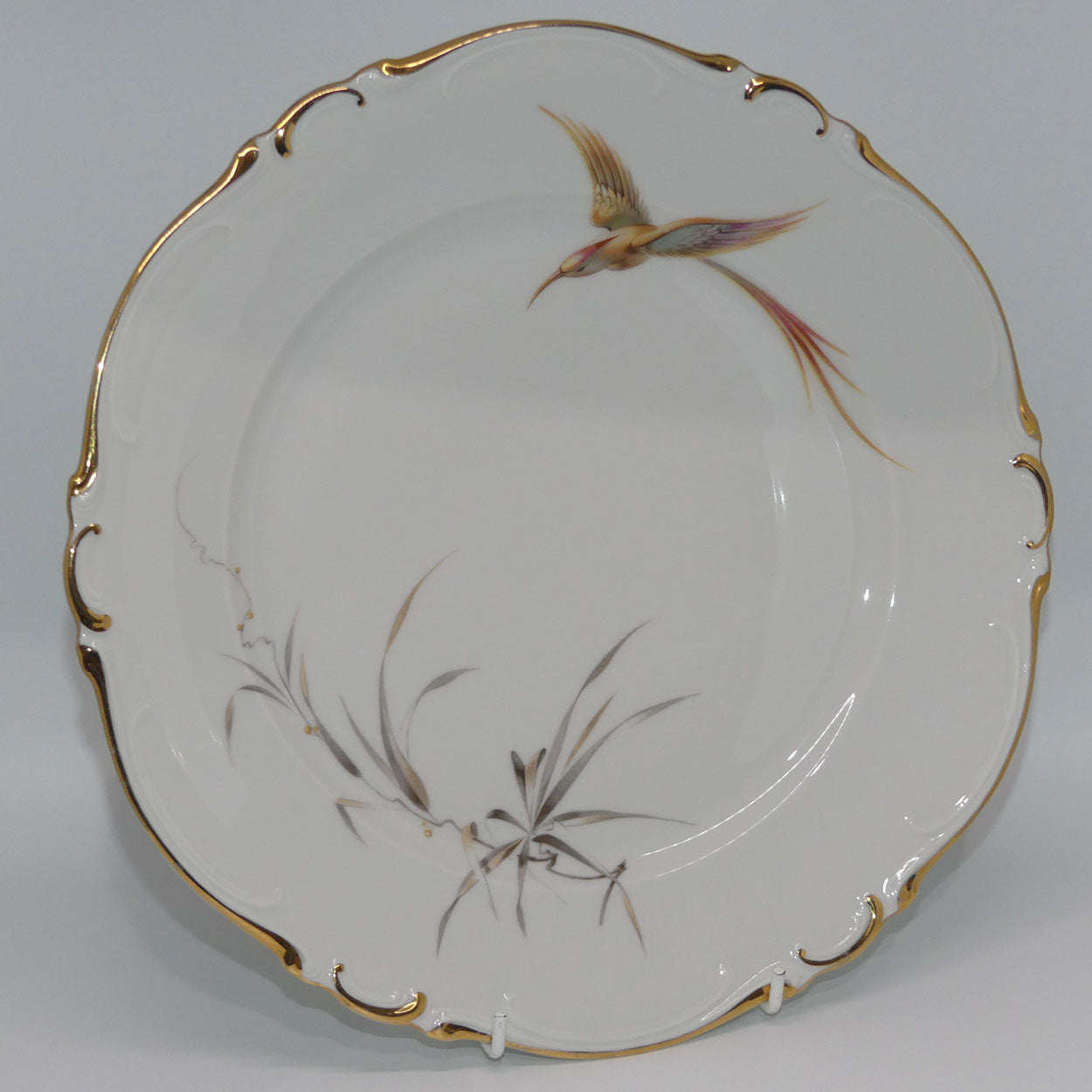 heinrich-and-co-selb-bavaria-bird-pattern-round-plate-26cm-diam