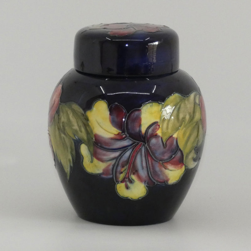 Walter Moorcroft Hibiscus (blue) Ginger Jar - Walter Moorcroft 