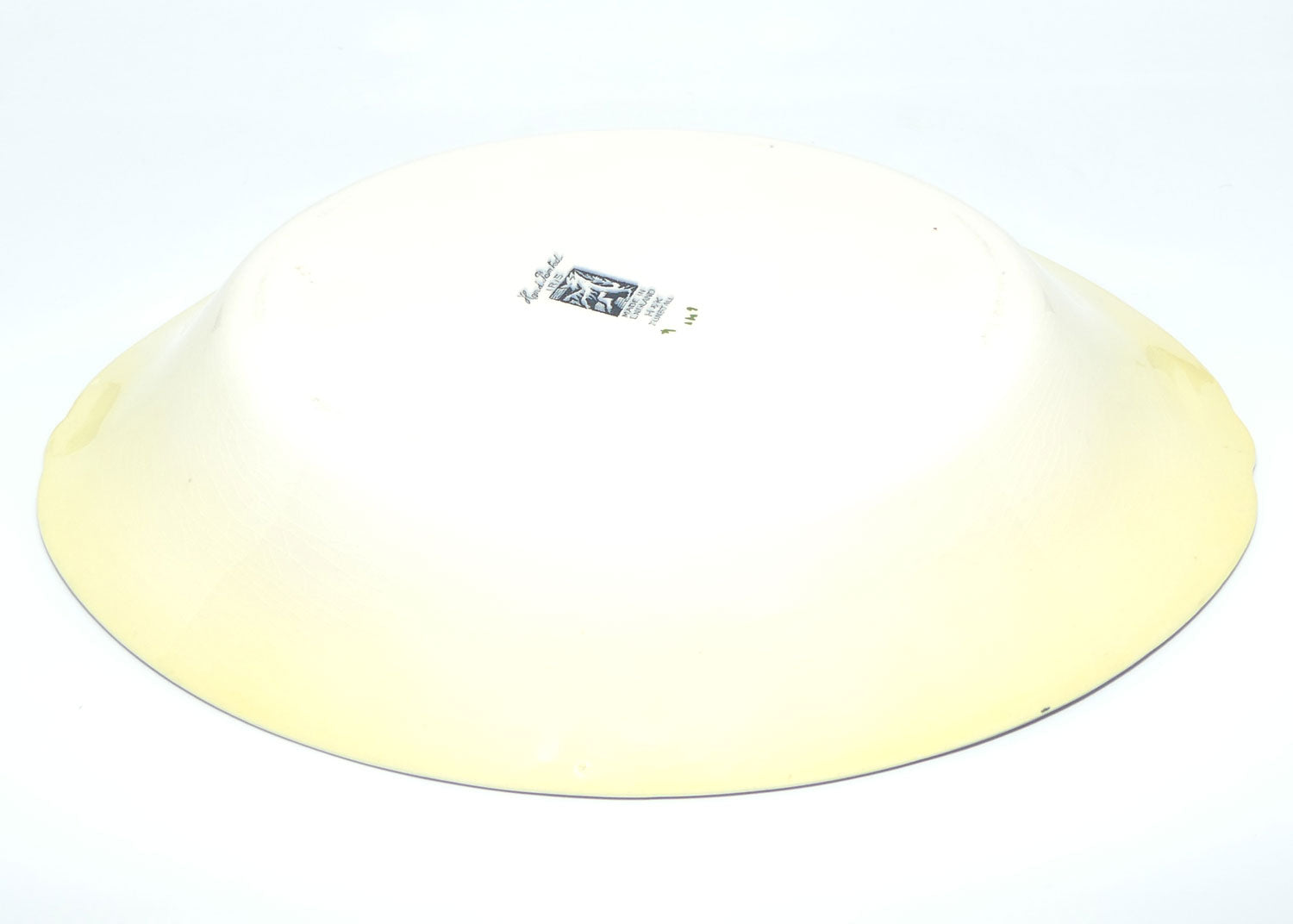 H & K Tunstall Iris pattern large oval bowl