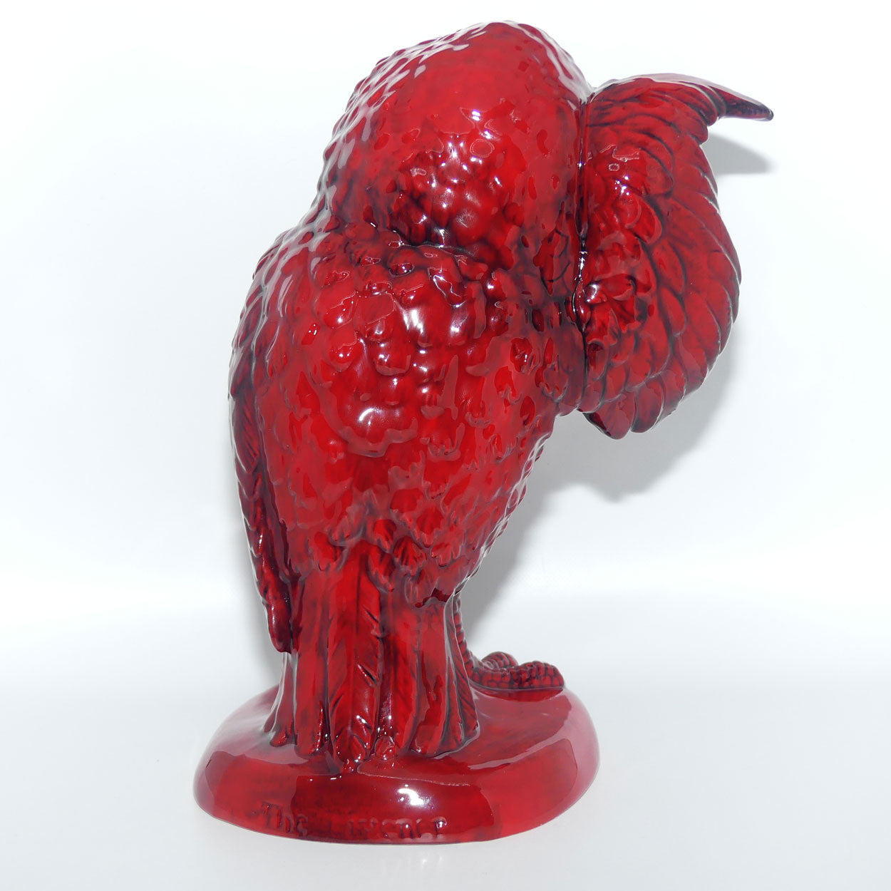 peggy-davies-ceramics-ruby-fusion-glaze-grotesque-bird-the-listener
