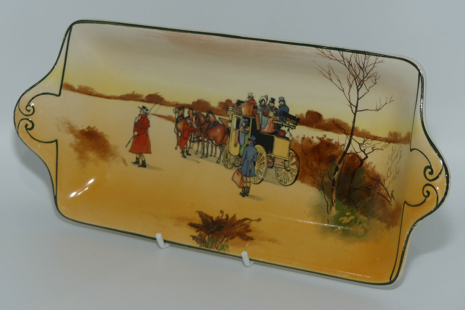 Royal Doulton Coaching Days York shape sandwich tray | New Coaching