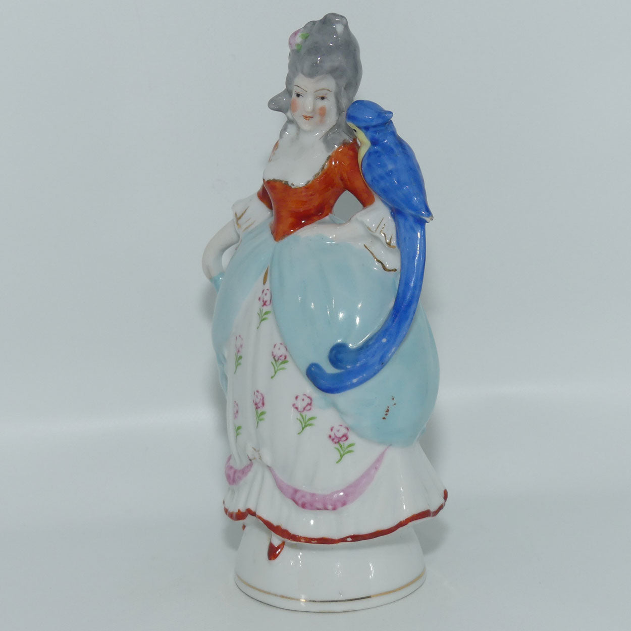 Early 20th Century European figure | 18th Century Lady with Parrot