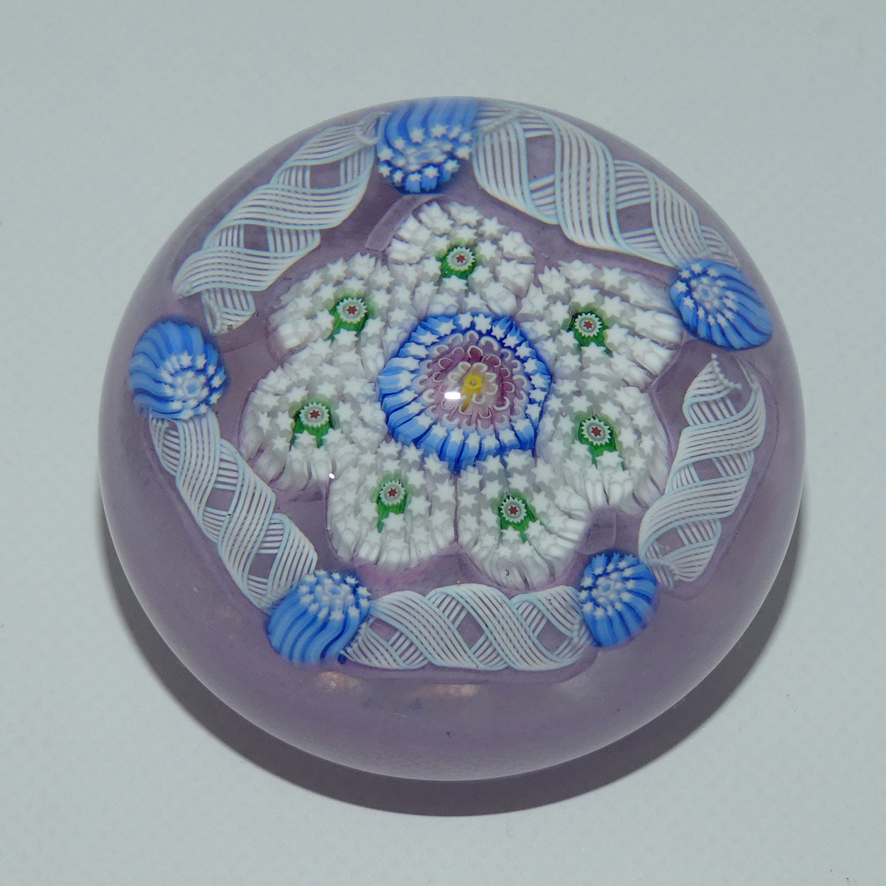john-deacons-scotland-complex-latticino-garland-miniature-paperweight-mauve