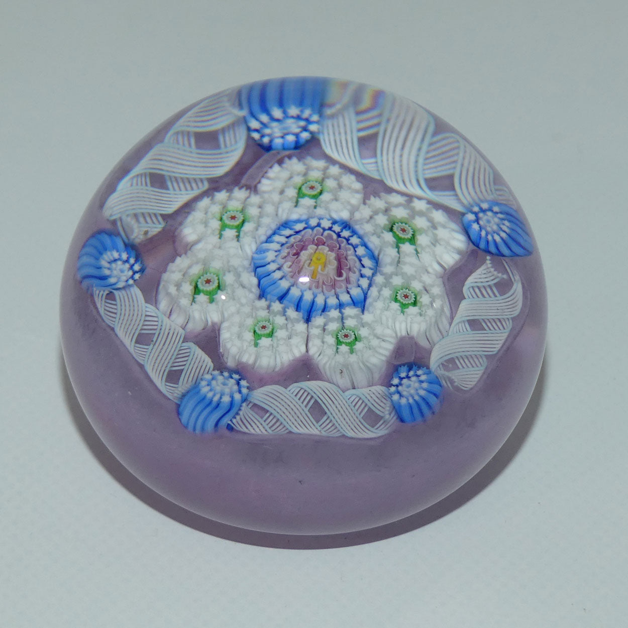 john-deacons-scotland-complex-latticino-garland-miniature-paperweight-mauve
