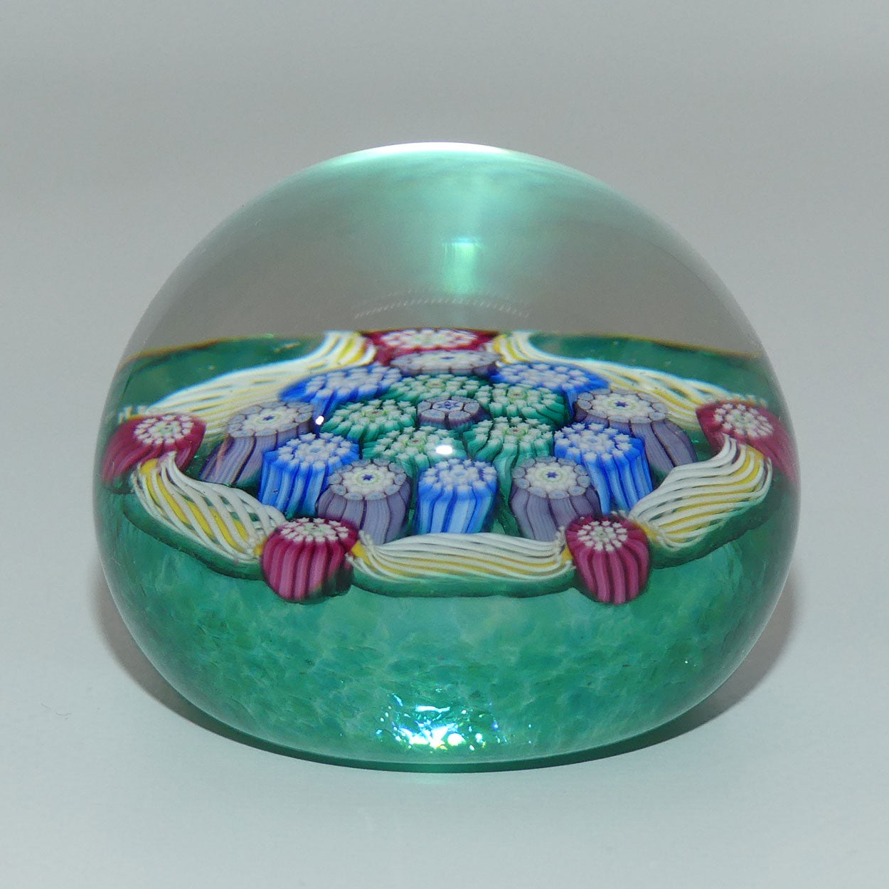 john-deacons-scotland-complex-latticino-garland-miniature-paperweight-peacock