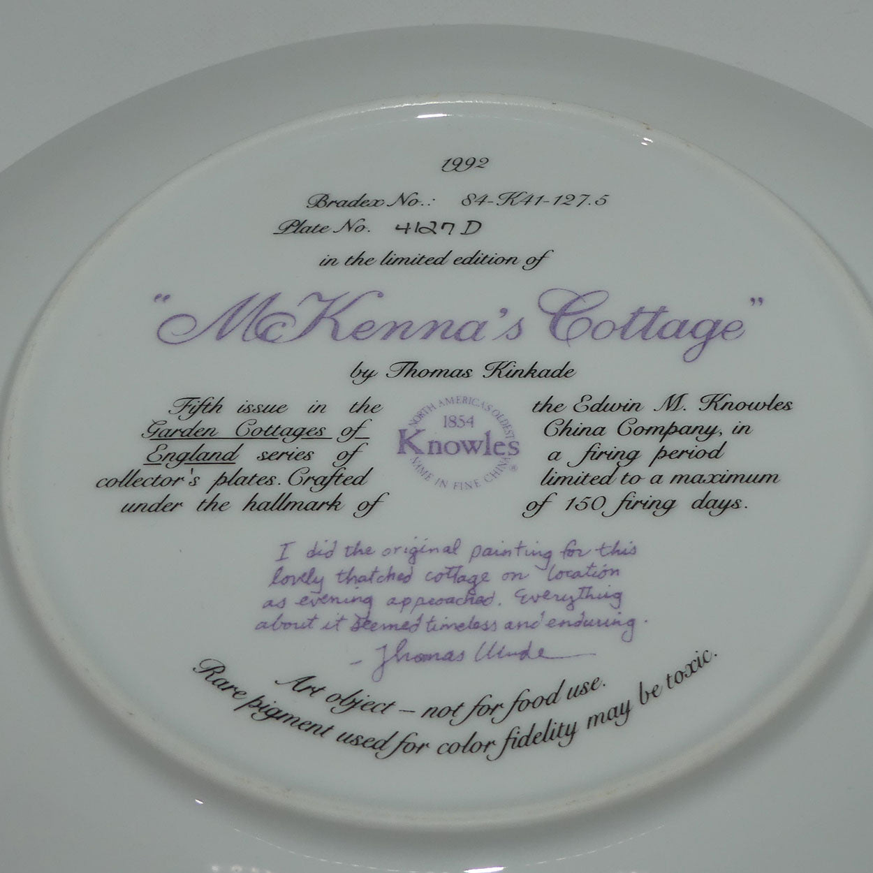 bradex-84-k41-127-5-plate-garden-cottages-of-england-mckennas-cottage