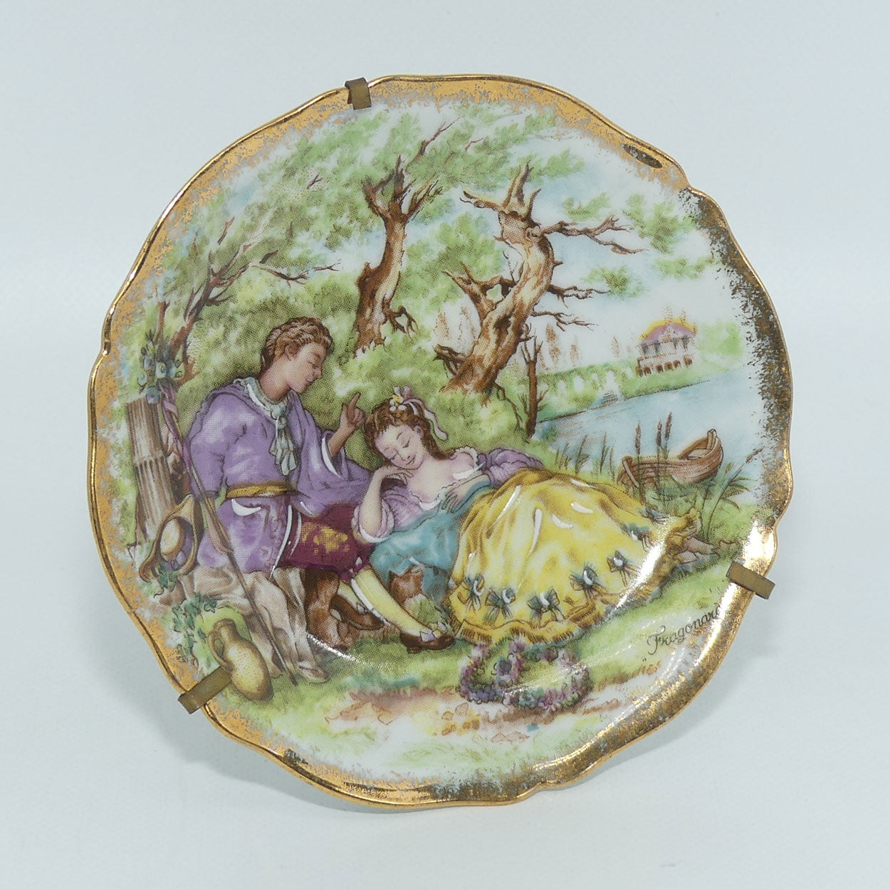 monarch-porcelain-dart-limoges-france-traditional-courting-couple-plate-in-stand-10cm-2