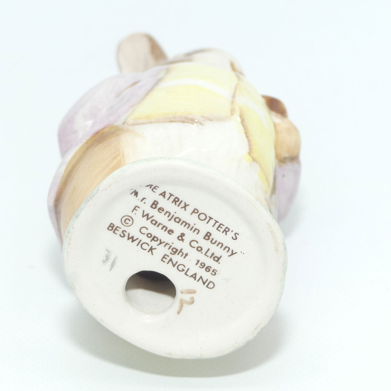 Beswick Beatrix Potter Mr Benjamin Bunny | Pipe In | Lilac | BP3b