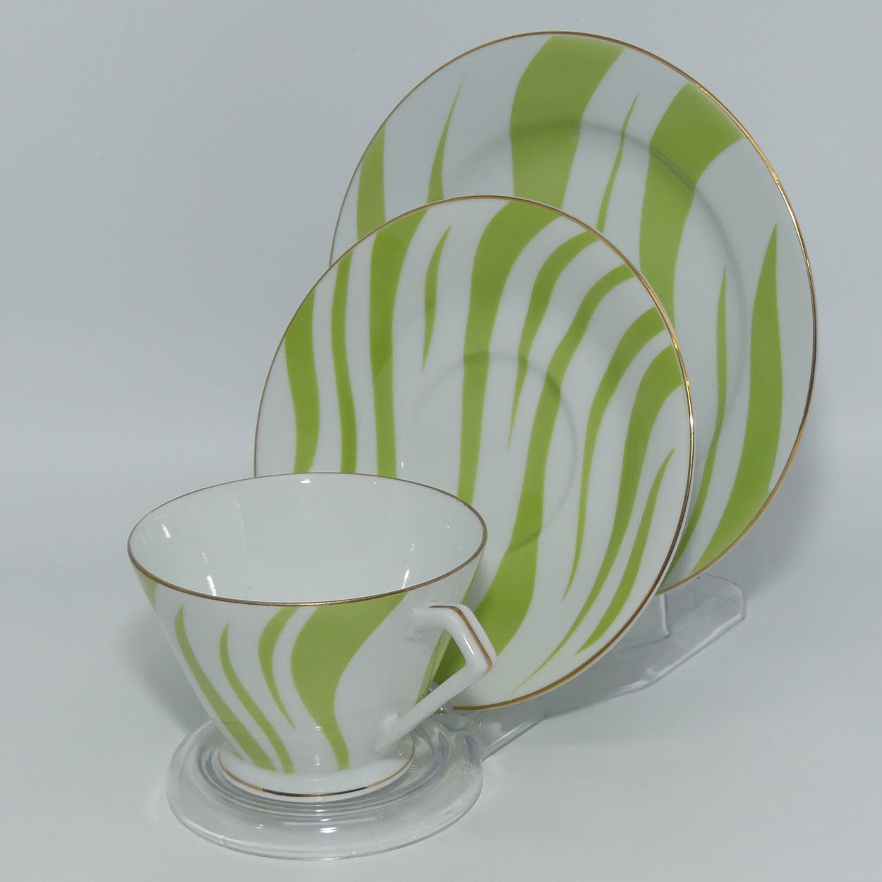 vintage-retro-noritake-japan-zebra-pattern-trio-lime