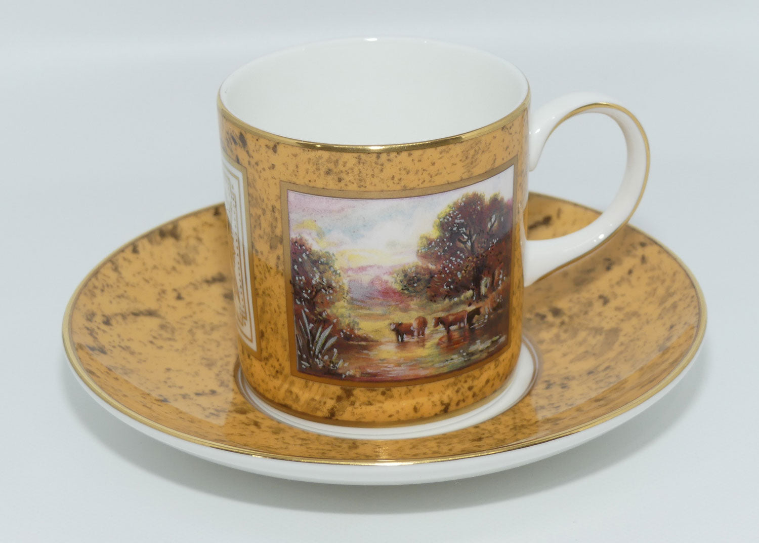 Coalport Museum Historic Coffee Cup Collection | The Pastoral demi tasse duo