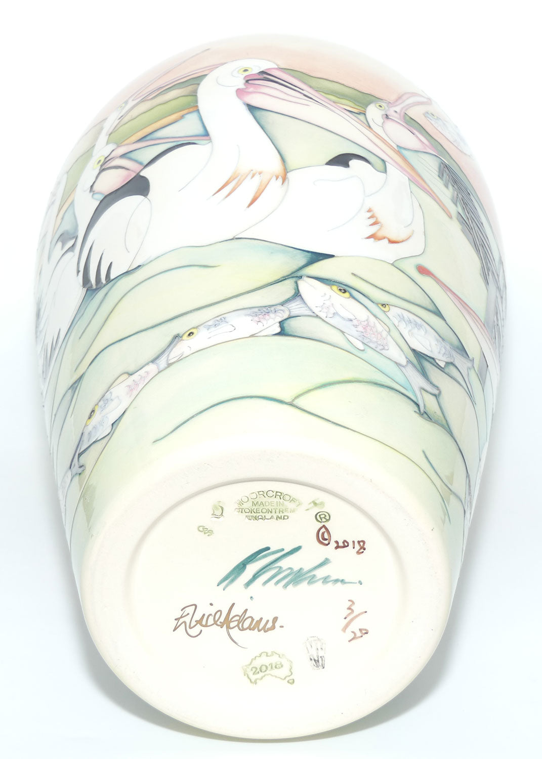Moorcroft Pottery | Australian Exclusive | Pelican Parade 200/15 vase (LE 20 only)