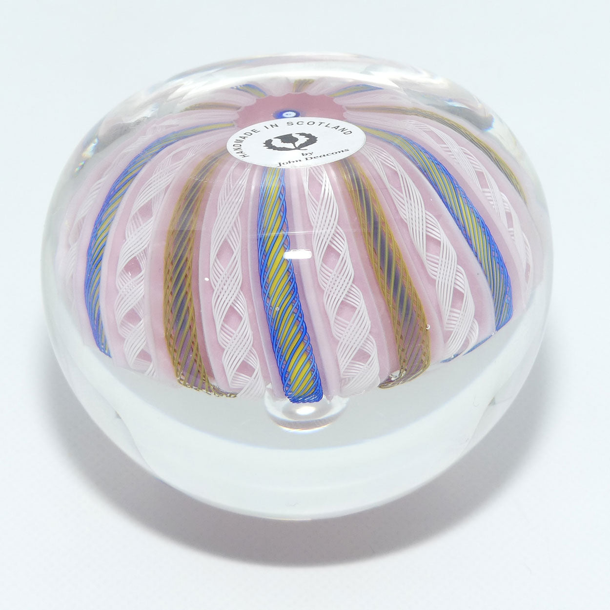 john-deacons-scotland-bubble-crown-large-paperweight-pink