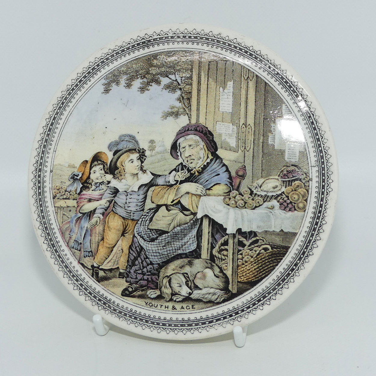 Kirkhams | Jesse Austin Engravings | Youth and Age pot lid