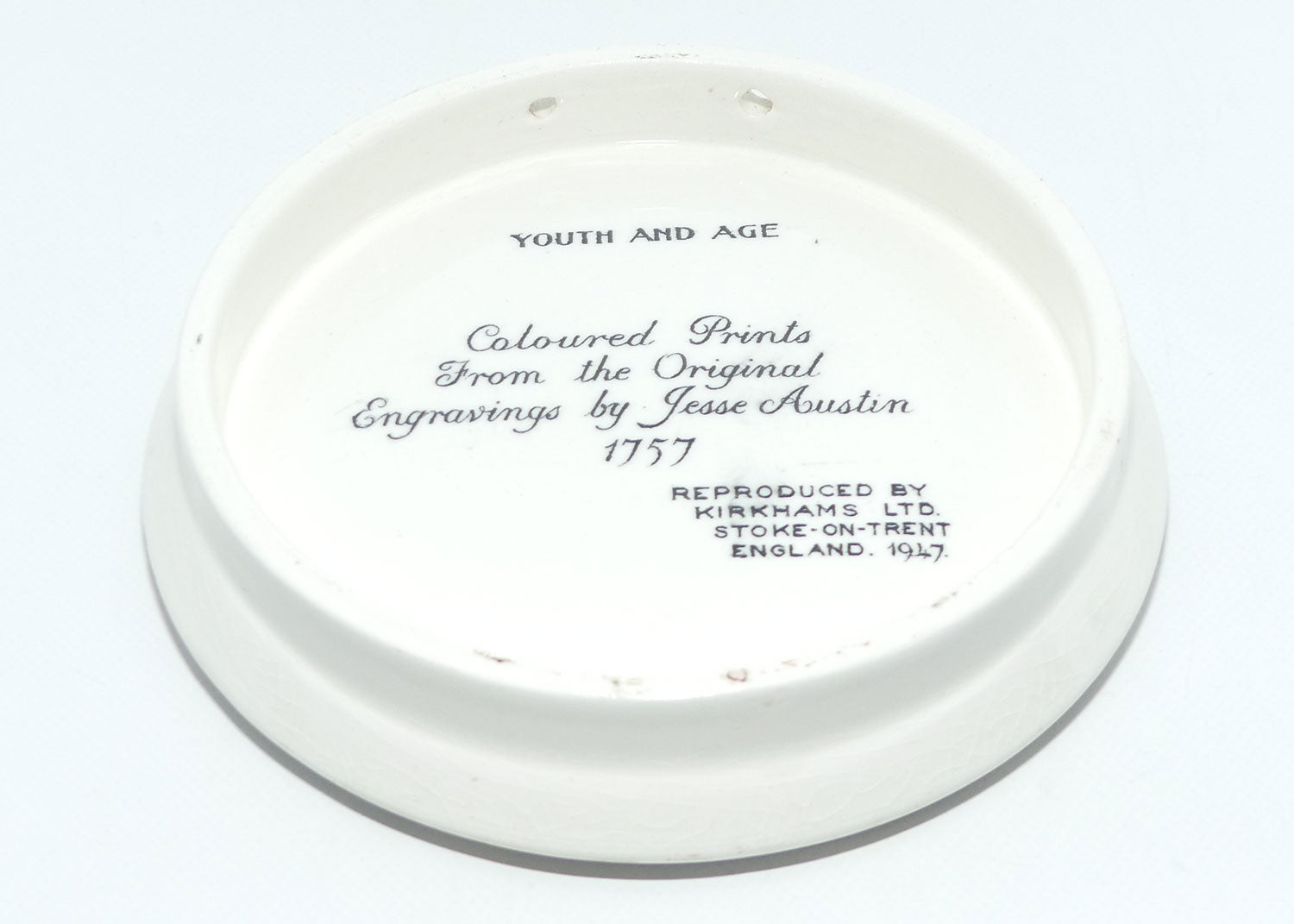 Kirkhams | Jesse Austin Engravings | Youth and Age pot lid