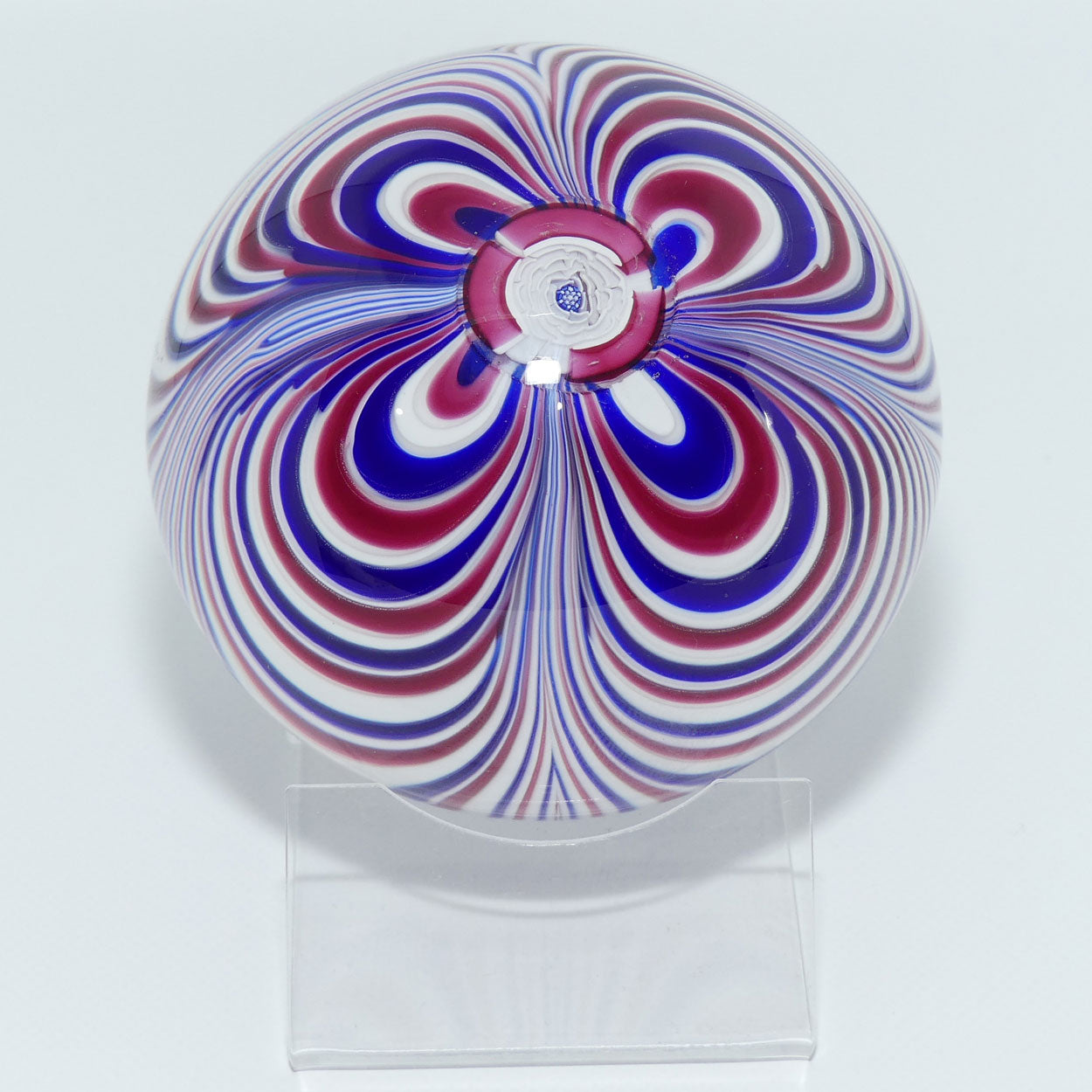 John Deacons Scotland Red White and Blue Marbrie paperweight