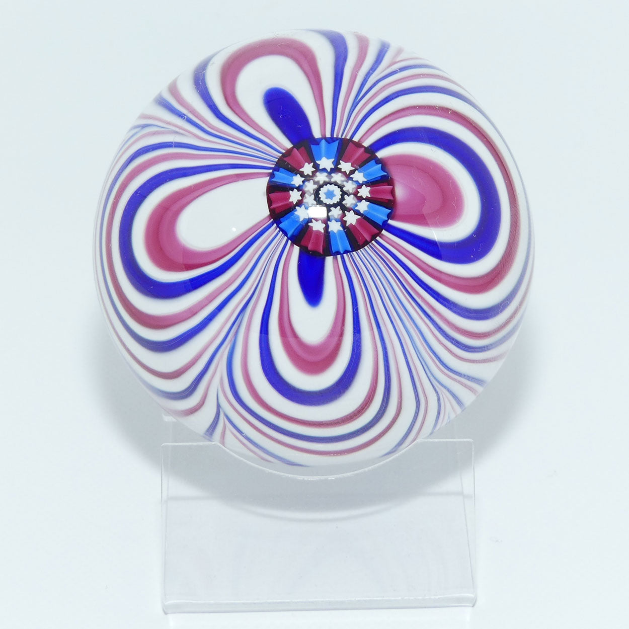 John Deacons Scotland Red White and Blue Marbrie paperweight #2