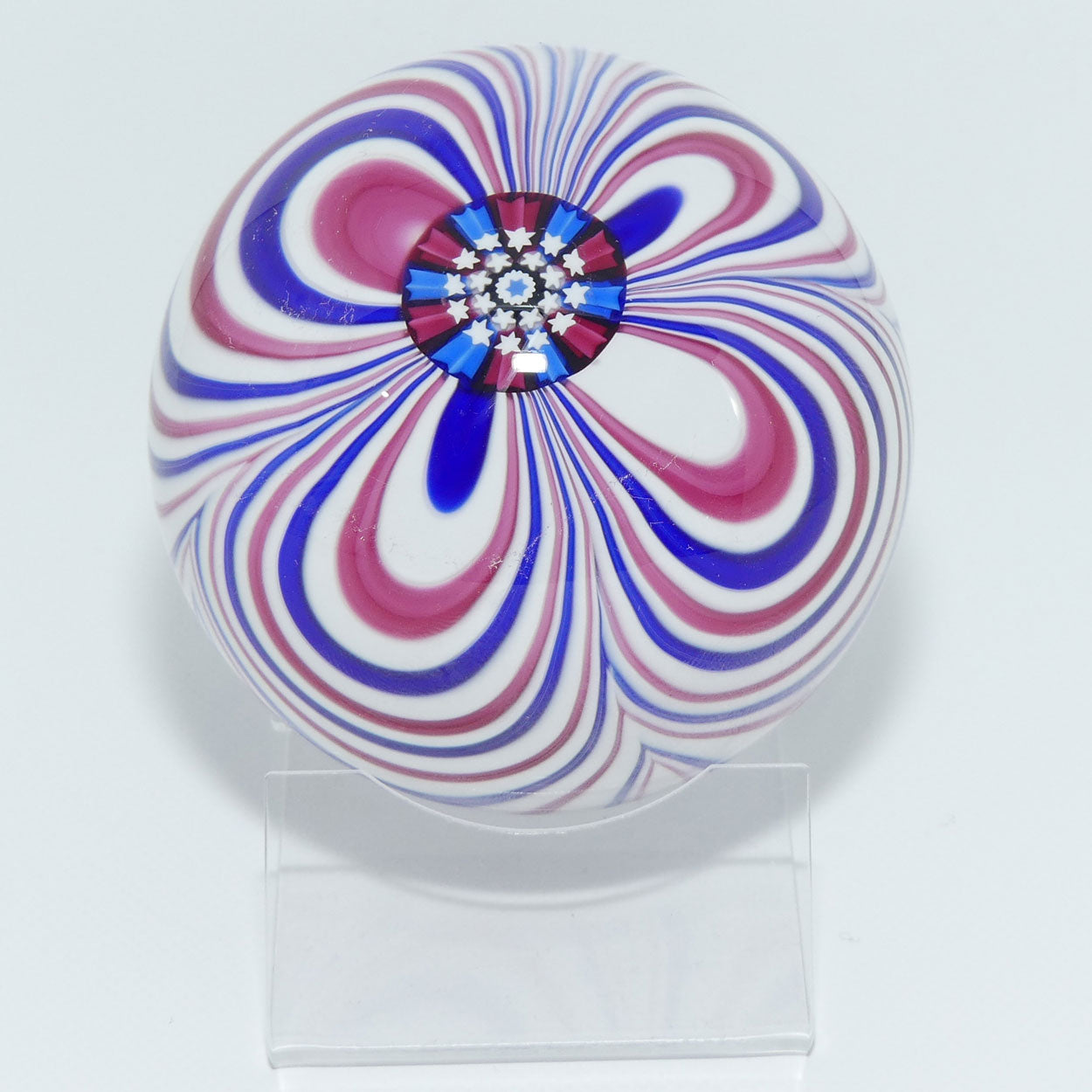 John Deacons Scotland Red White and Blue Marbrie paperweight #2