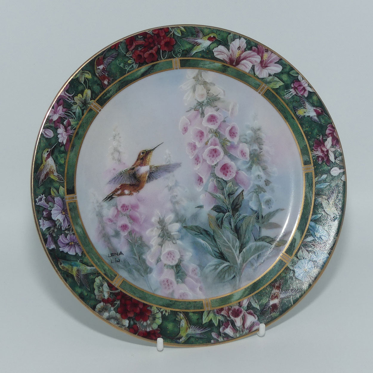 bradex-84-g20-71-4-plate-lena-lius-hummingbird-treasury-the-rufous-hummingbird