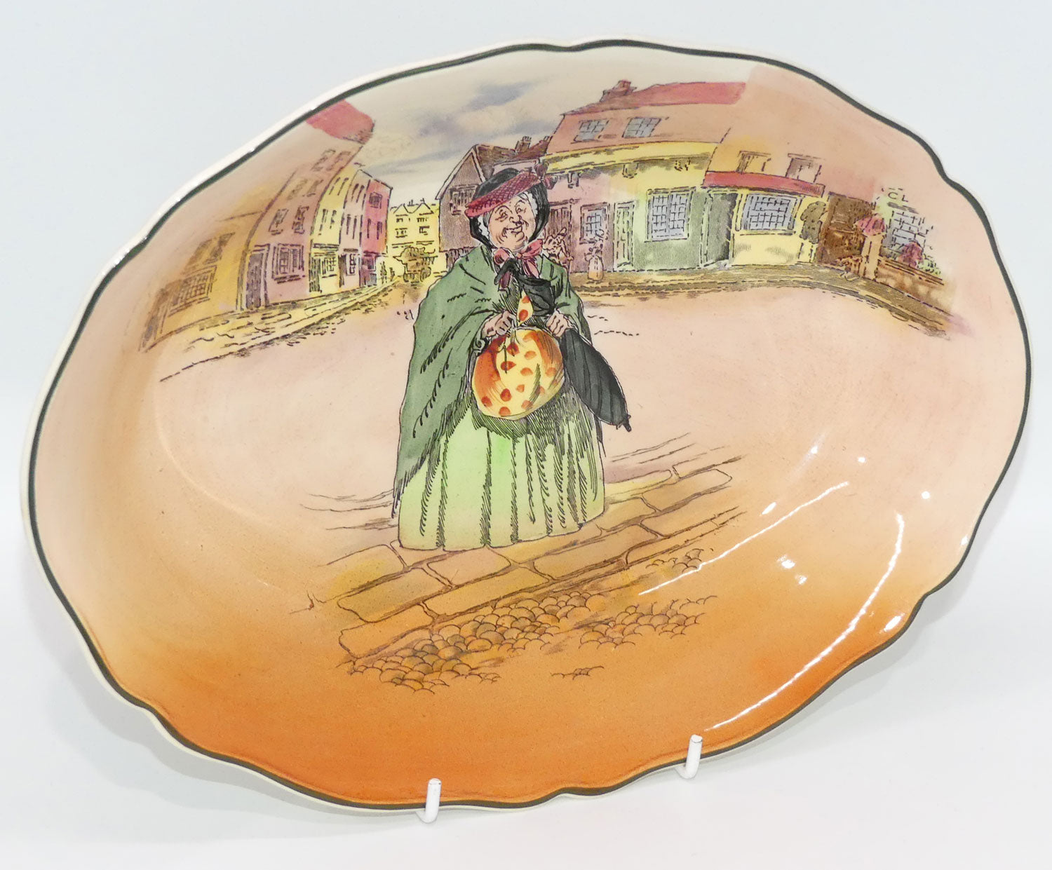royal-doulton-dickens-sairey-gamp-oval-bowl-d6327