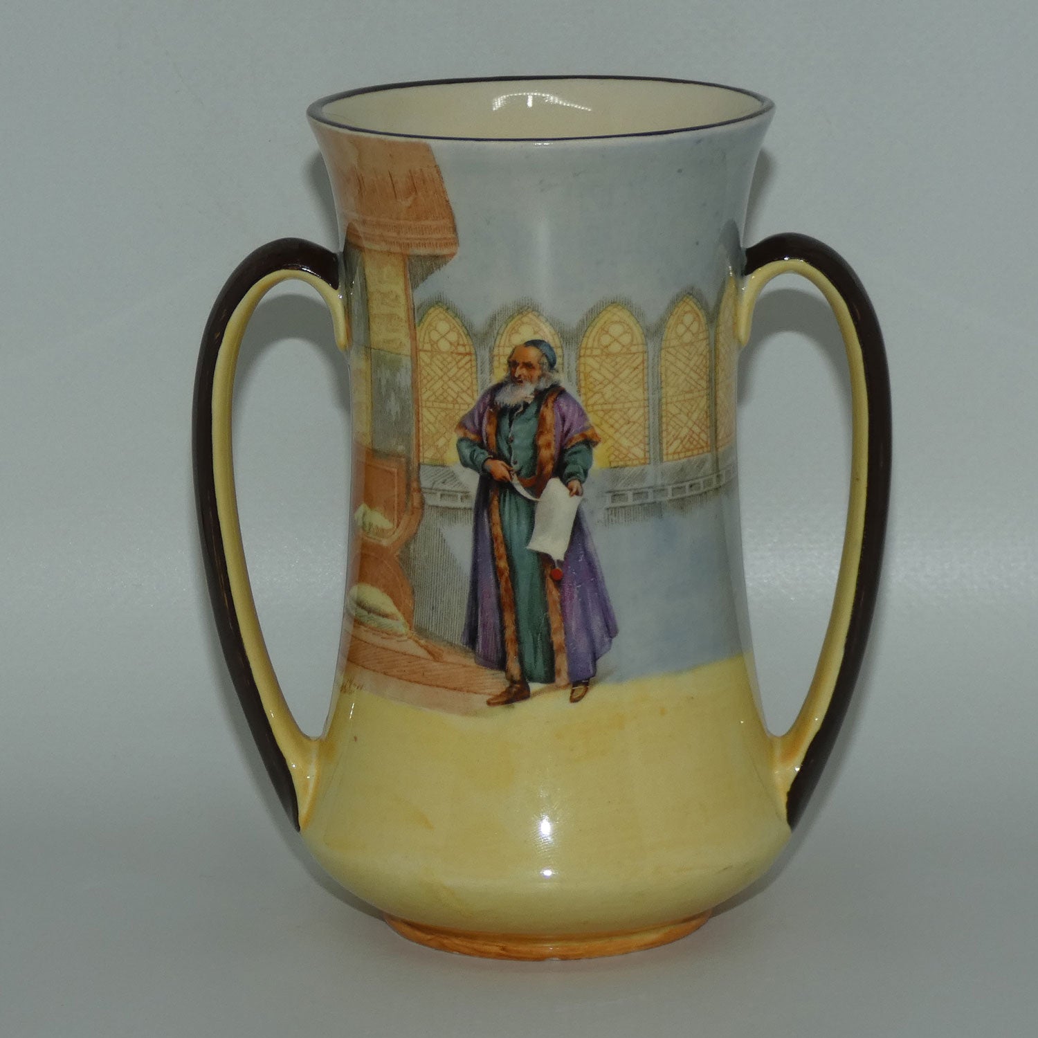 royal-doulton-shakespearean-shylock-twin-handled-vase-d3596