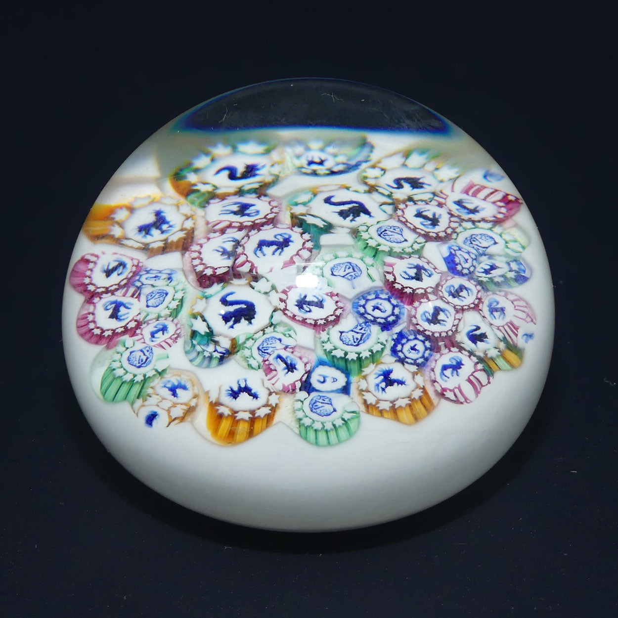 john-deacons-scotland-scattered-millefiori-silhouette-cane-paperweight-2