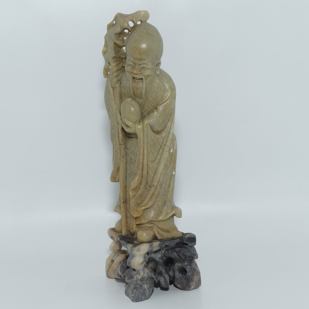 Elaborately Carved Soapstone figure | Chinese Elder