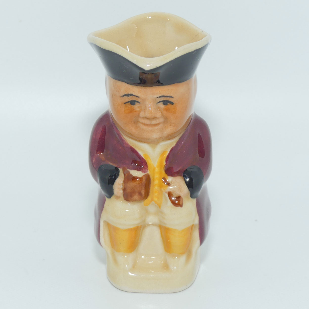 Tony Wood England Man with Maroon Coat small Toby Jug