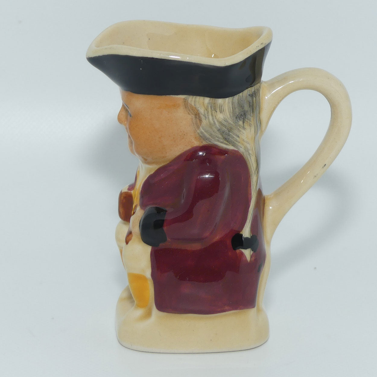 Tony Wood England Man with Maroon Coat small Toby Jug