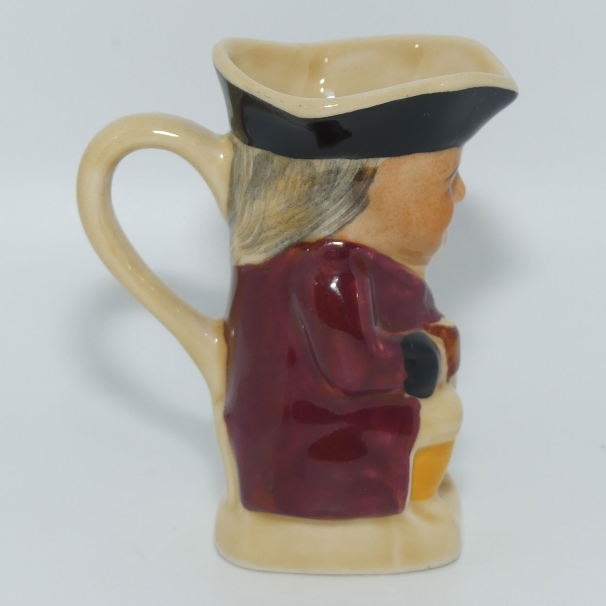 Tony Wood England Man with Maroon Coat small Toby Jug