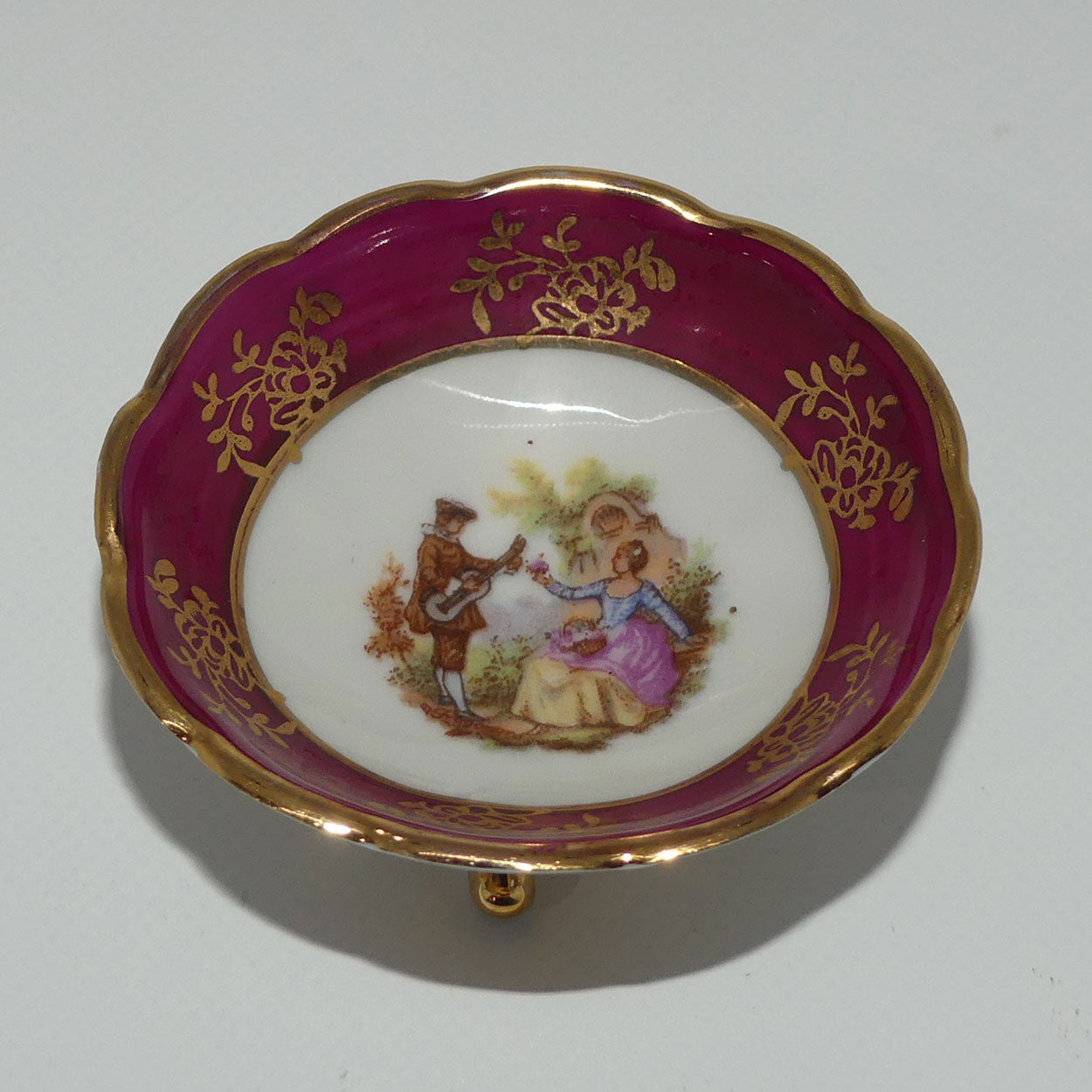 limoges-france-traditional-courting-couple-miniature-tri-foot-bowl